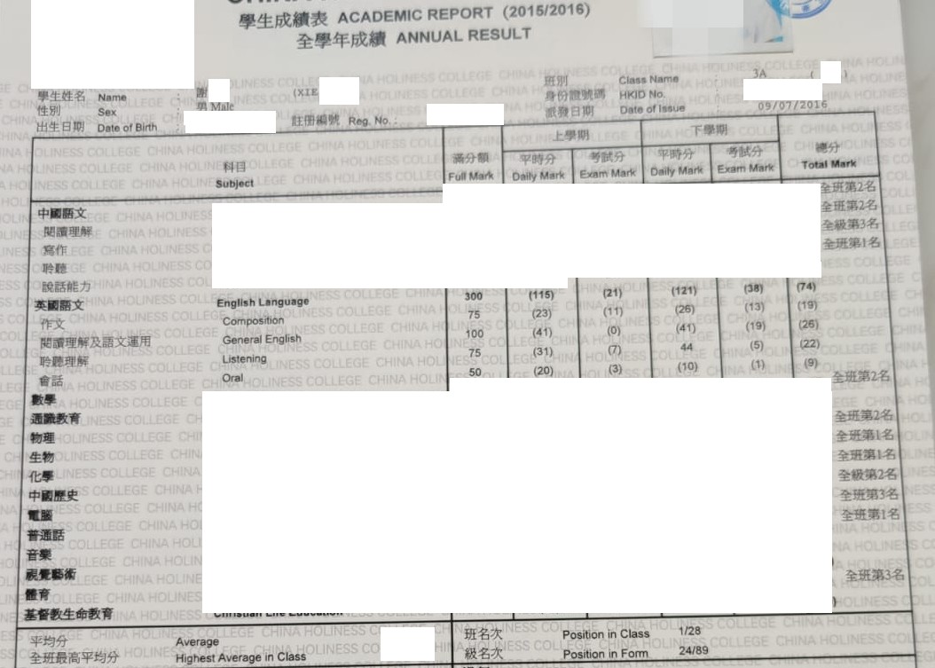 S3 English results